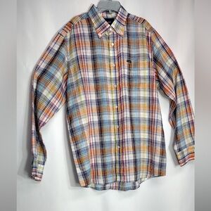 Faconnable Multicolor Plaid Men's Shirt size L pre owned Exellent condition